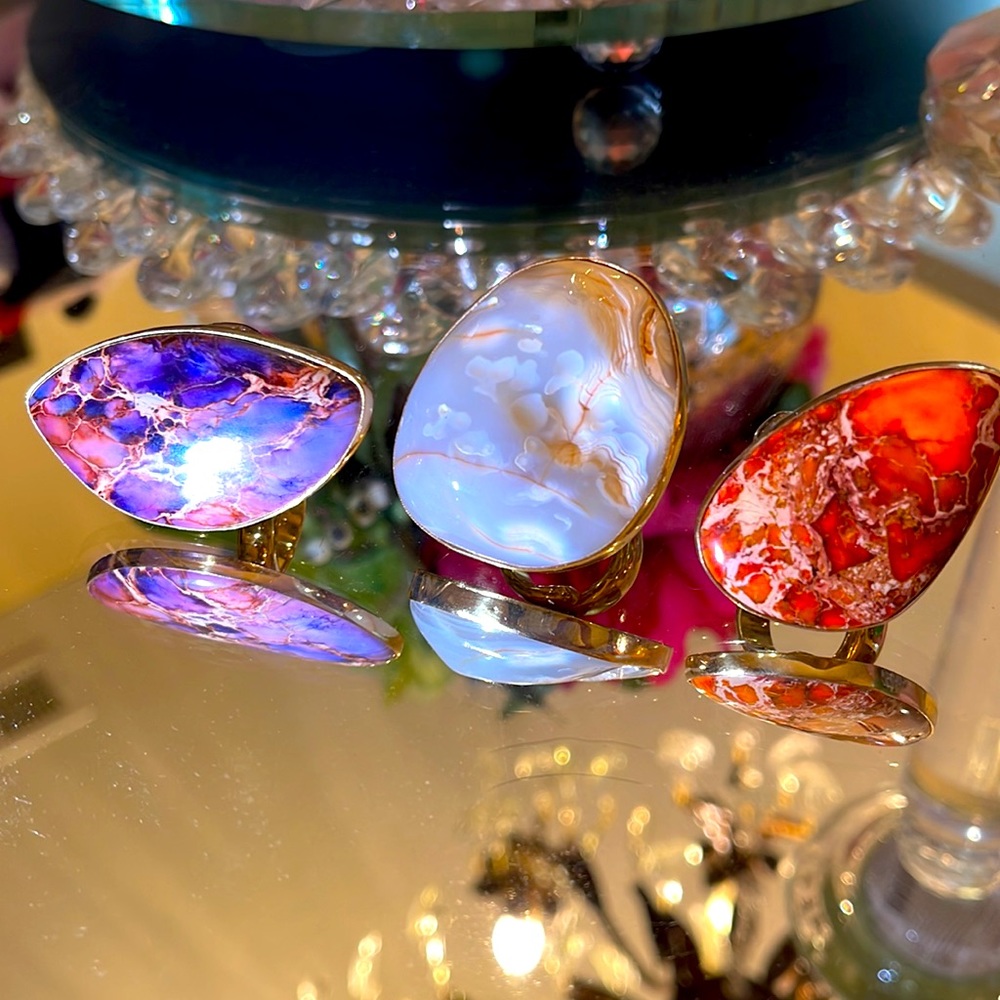 Purple Agate Ring - image 6